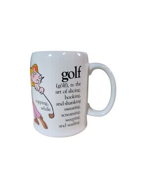 Vintage 1986 Beard & McKie Coffee Mug Definition of GOLF Novelty Made in Korea